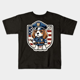 Beagle Police Kids T-Shirt